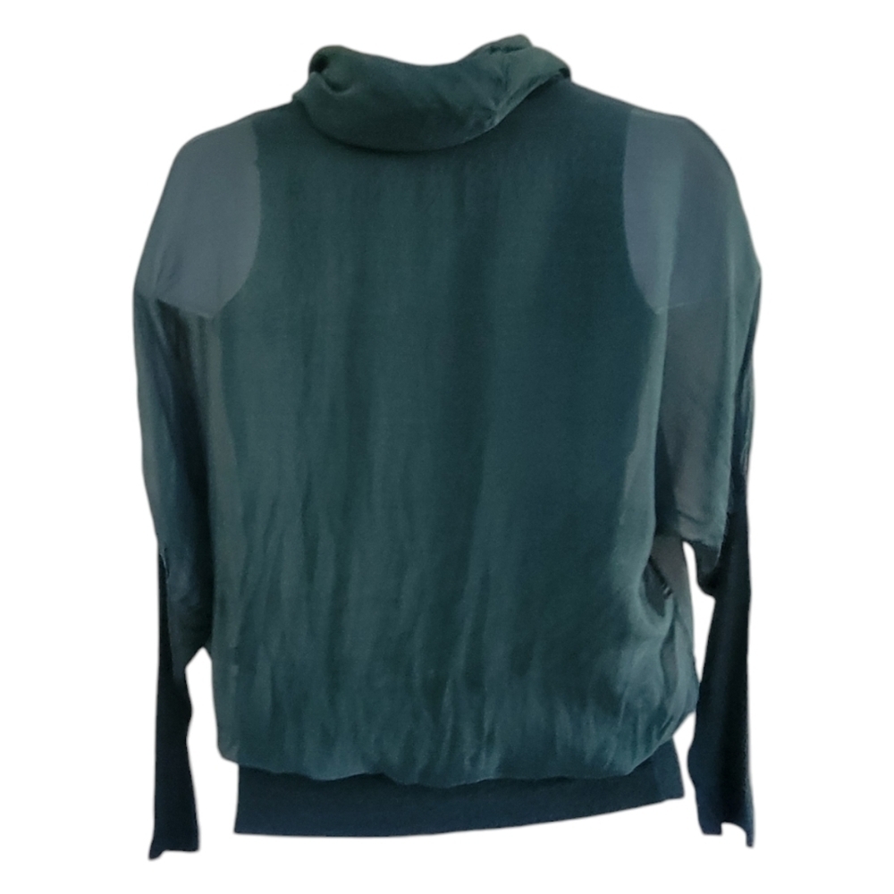 LA FÉE MARABOUTÉE Silk Blend Organic Preppy Luxury Cowl Neck Blouse - Women's - Picture 6 of 9